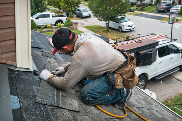 Professional Roofing technician working in Mertztown, PA